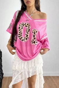 Top Corto Sexy para Mujer, Estilo Cheerleader, Personalizado, Color Rosa, Jersey de Fútbol Americano, Secado Rápido, Transpirable - Product Image 2
