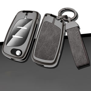 Housse en cuir pour clé de voiture en alliage de Zinc, pour Peugeot, citroën, C1, C2, <span class=keywords><strong>C3</strong></span>, C4, C5, DS3, DS4, DS5, DS6, Logo personnalisé, accessoires automobiles - Product Image 1