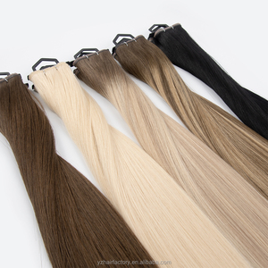 Extensions de cheveux humains vierges russes Remy, trame papillon à double languette, micro-perles invisibles, trame à trous XO, double tirage - Product Image 4
