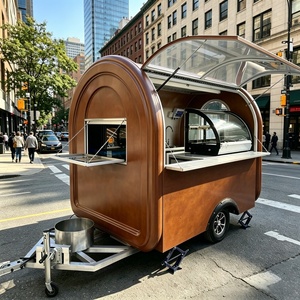 Small Size Food Truck Food Trailer <strong>Ice</strong> Cream Coffee Drink Cart <strong>Ice</strong> Cream Cart with Dual Sink Fridge for Street Business - Product Image 2