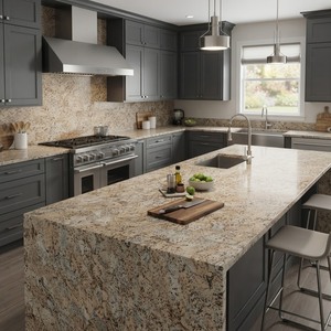 Encimera de Cocina Moderna y Duradera de Piedra Artificial Impermeable Alaska Mist, Diseño Contemporáneo de 15-30 mm - Product Image 2