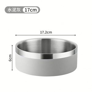 Bol pour animaux de compagnie en acier inoxydable poli de 64 oz, surface anti-taches, facile et rapide à nettoyer - Product Image 1