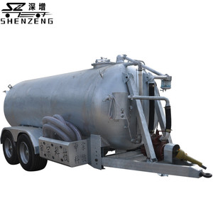 Remolque cisterna de remolque de tractor Remolque de tanque de vacío 10CBM para transporte de tumbas sépticas - Product Image 2