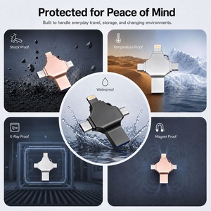 Chiavetta USB 4 in 1 Nandstor Factory con Quattro Interfacce USB Type-C OTG, Penna USB 8GB 16GB 32GB 64GB 128GB, Memoria Portatile - Product Image 2