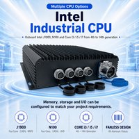 PC Mini Industri Tahan Air IP65 Komputer Tanpa Kipas Intel J1900 N100 Core I3 I5 I7 12V DC VESA DIN Rail OEM ODM