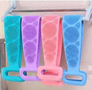 Nouvelles brosses magiques en <span class=keywords><strong>silicone</strong></span> pour le bain, serviette de spa à domicile, éponge exfoliante allongée pour le nettoyage de la peau, gommage du dos sous la douche, boule exfoliante pour éliminer la boue - Product Image 6