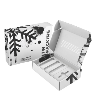 Boîte d'expédition en carton ondulé personnalisée avec insert en papier, logo UV en feuille d'or en relief, emballage cadeau pour cosmétiques et huiles essentielles - Product Image 1