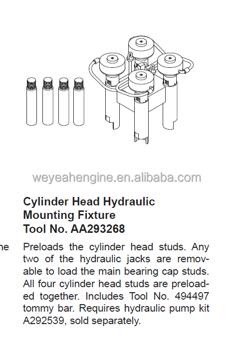 Weyeah AA293268 Hydraulic Fixture for Waukesha 275GL Engine