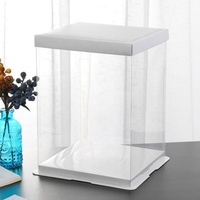 Boîtes à gâteaux transparentes de haute qualité, de qualité alimentaire, de différentes tailles, imprimées pour mariage, fête d'anniversaire