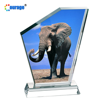 Cadre photo en verre cristal de haute qualité avec revêtement par sublimation polygonal, vente en gros BSJ-11