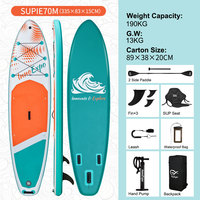 Planche à pagaie gonflable InnoExpo avec siège de kayak, planche à pagaie debout, planche à pagaie de surf