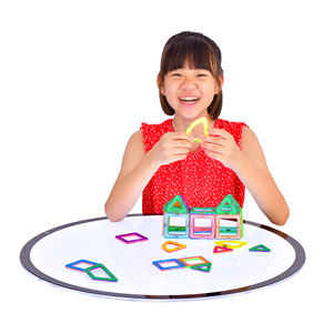 Pädagogischer Runder Sensoriktisch Kinder-Aktivitätstisch Zeichen- und Nachzeichnungs-Leuchtpad Leuchtkasten für Kinder - Product Image 6