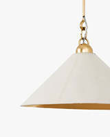 Suspension moderne américaine en cuir beige avec finition feuille d'or pour îlot de cuisine, table à manger, évier