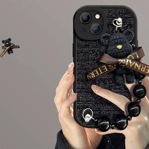 Custodia <span class=keywords><strong>per</strong></span> telefono in silicone con orsetto lavorato a maglia, stile braccialetto, alla moda da donna, <span class=keywords><strong>per</strong></span> iPhone 17 16 15 14 13 12 11 Pro Max 16 Plus 7 8 XS MAX XR - Product Image 3