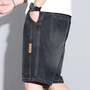 Pantaloncini Estivi da Uomo Stile Retrò Giapponese, Nuovi Shorts Casual a Vita Media, Gamba Dritta, Denim Lavato, Abbigliamento Esterno in Maglia - Product Image 4