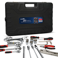 Ensemble d'outils électriques en acier de 112 pièces, perceuse électrique, tournevis, pinces, marteaux, couteaux, ruban à mesurer, boîte multifonction certifiée GS