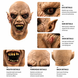 <span class=keywords><strong>Maschera</strong></span> in Latex Realistica e Divertente <span class=keywords><strong>da</strong></span> Vampiro, Spaventosa <span class=keywords><strong>Maschera</strong></span> Integrale per Halloween, Cosplay, Feste per Adulti, Scherzi ed Eventi in Costume - Product Image 6