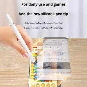 Stylet capacitif double tête, pointe en plastique et silicone, stylo tactile double usage compatible avec la plupart des écrans tactiles, <span class=keywords><strong>montage</strong></span> vidéo, dessin - Product Image 4