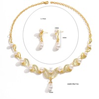 Collier et Boucles d'Oreilles Pendante Élégants en Alliage pour Femme, Tendance Transfrontalière pour Mariage, Fête, Fiançailles; Robe de Mariée