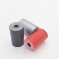 Mini Rouleau de Ruban Adhésif en Tissu, Adhésif Acrylique, Résistant à l'Eau, Noir et Argent, Rouleau Jumbo, Kit de Survie, Ruban de Réparation pour Extérieur, Longue Durée