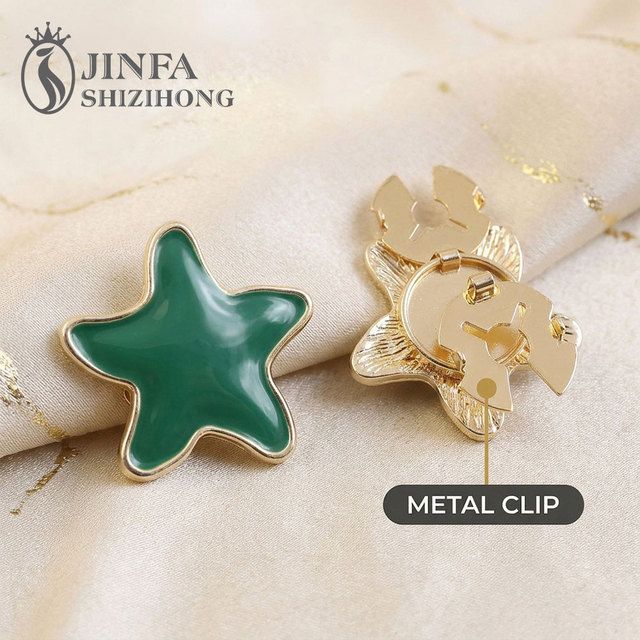 JFRB296 New Star Style Customized Support High Quality Flower Shirt  Button Covers Clip Clothing Accessories