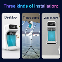 1000ml Sensor Cerdas Tempel Dinding Dispenser Sabun Cair Plastik ABS Fungsi Alarm Otomatis Desain Modern Hotel Rumah Tangga
