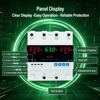 Commutateur de transfert automatique (ATS) CE OEM 2P 3P 4P 63A à 800A à double alimentation 220V pour générateur