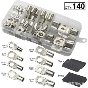 Terminales de Anillo para Ingeniería Química SC6 6 8 10 16 25, Conectores Redondos de Cobre Puro para Crimpado, Estilo Europeo - Product Image 5