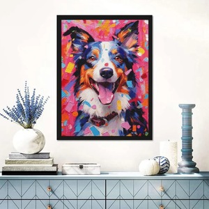 Vente en gros 5D Diamant Peinture Art Kit Coloré Animal Chien Décoration Murale Maison DIY <span class=keywords><strong>Dubin</strong></span> Corky Chien Peinture Diamant Salon - Product Image 2