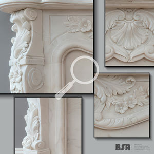 संगमरमर के फायरप्लेस के चारों ओर संगमरमर के फायरप्लेस के पास संगमरमर की फिकप्लेस मैटल को आंतरिक सजावट के लिए - Product Image 2