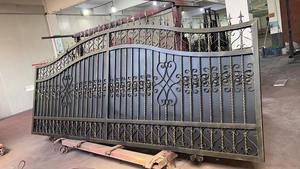 Puertas <span class=keywords><strong>de</strong></span> Hierro Forjado <span class=keywords><strong>de</strong></span> Estilo Europeo <span class=keywords><strong>para</strong></span> Jardín, Patio, Garaje, Antirrobo, <span class=keywords><strong>para</strong></span> Villas Grandes, Puertas Exteriores Delanteras <span class=keywords><strong>para</strong></span> el Hogar - Product Image 6