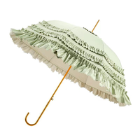 Vente en gros Parasols de luxe à la mode droits de pluie en Chine Parapluie Lolita en dentelle de mariage à vendre