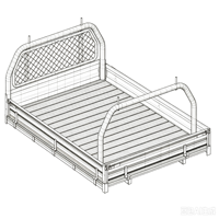 Boîte de chargement de camionnette en aluminium personnalisée de qualité supérieure avec revêtement blanc pour Hilux Ford