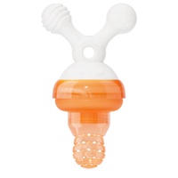 Sac à mâcher pour bébé, complément alimentaire aux fruits, bâtonnet de dentition, sac en maille entièrement en silicone, sucette apaisante, modèle à bouton poussoir, motif solide 6802