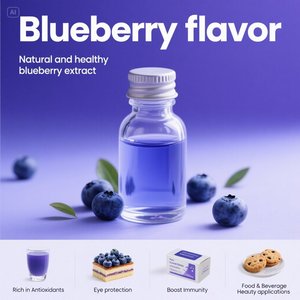 Fábrica Atacado Alimentos Sabor Concentrado Blueberry Sabor Líquido Fragrância Em Pó Tempero Líquido para Alimentos e Bebidas