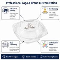 Boîtes d'emballage pour gâteaux en PET transparent jetables SUBANG, procédé de thermoformage, forme personnalisable, épaisseur, impression de logo/design graphique