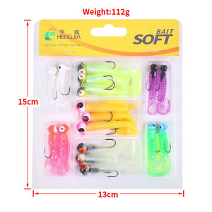 Set di Esche da Pesca con Testa in Piombo di Alta Qualità, Esche di Varie Dimensioni con Amo Rotondo <span class=keywords><strong>per</strong></span> la Pesca - Product Image 4