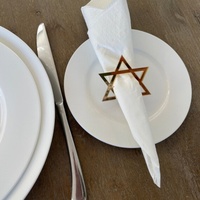 Pâque en acrylique Élégant présentoir de table judaïque Pièce maîtresse haut de gamme Assiette de Seder de luxe en lucite