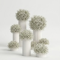 Bola Bunga Sutra Buatan Gaya Korea Dekorasi Lorong Pernikahan Buket Besar Bunga Baby's Breath Palsu Model All Sky Star
