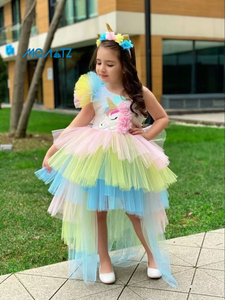 MQATZ di alta qualità per bambini vestito estivo bellissimo <span class=keywords><strong>unicorno</strong></span> costume per la piccola <span class=keywords><strong>principessa</strong></span> per 2 anni - Product Image 2