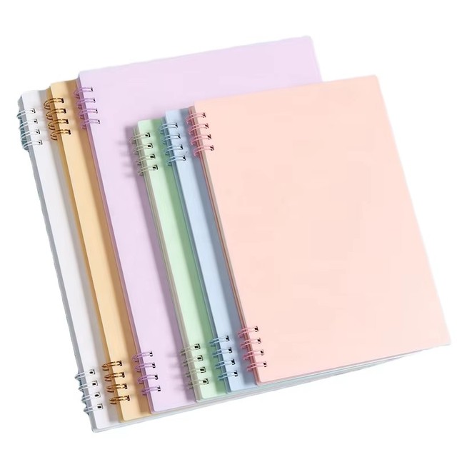 Personalized Stylish Loose Leaf Spiral Binding Printed PP Cover 80 Sheets Kpopcute Pastel Aesthetic Stationery Notepad Notebook