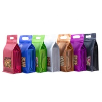 Sachets refermables en mylar sac de papier d'aluminium mat auto-scellé d'or pour l'emballage de sac debout de nourriture