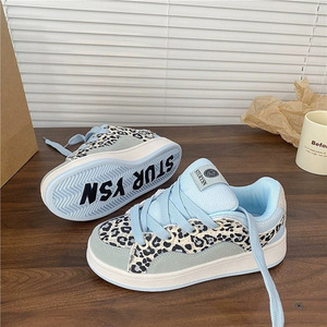 Estilo de Hong Kong Original Niche 2025 Primavera Nuevos zapatos gruesos casuales deportivos versátiles con estampado de leopardo Ins Trend - Product Image 6