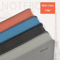 Carnet de notes personnalisé en cuir gaufré de qualité supérieure, couverture souple, avec bordure pulvérisée, formats B5, A5, A6