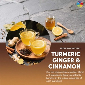 Tisane Détox Naturelle d'Usine, Décaféinée, Minceur, Curcuma, Gingembre, Cannelle, Compléments Digestifs pour Adultes - Product Image 5