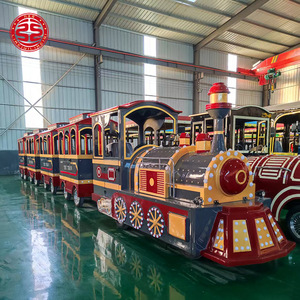 Train électrique sans rail populaire pour enfants, à monnayeur, pour parcs d'attractions et aires <span class=keywords><strong>de</strong></span> jeux extérieures, à vendre - Product Image 1