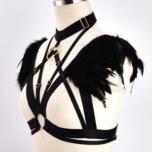 Lencería Sexy para mujer, ropa interior de juego de rol, Tops de plumas comestibles, lencería para fiesta Rave, Ropa de baile - Product Image 3