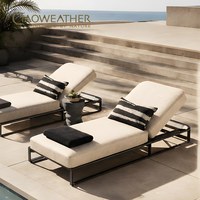 Chaise longue d'extérieur pour hôtel et loisirs Mobilier d'extérieur moderne Chaise longue en aluminium Dernier salon en métal