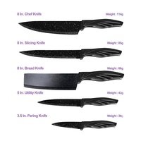 Couteaux de cuisine et accessoires WUJO de haute qualité, style américain, en acier inoxydable européen, avec éplucheur et aiguiseur