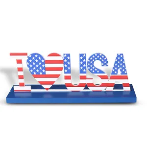 Dedicated to American Independence Day wooden flag household holiday decorations wooden desktop ornaments